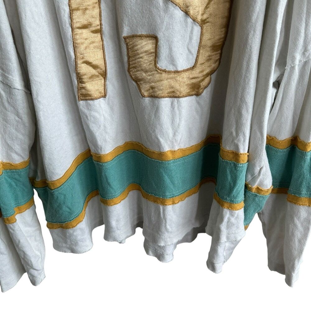 We The Free Sports Tee Sz M Oversized Slouchy Distressed VTG Inspired - Picture 8 of 11